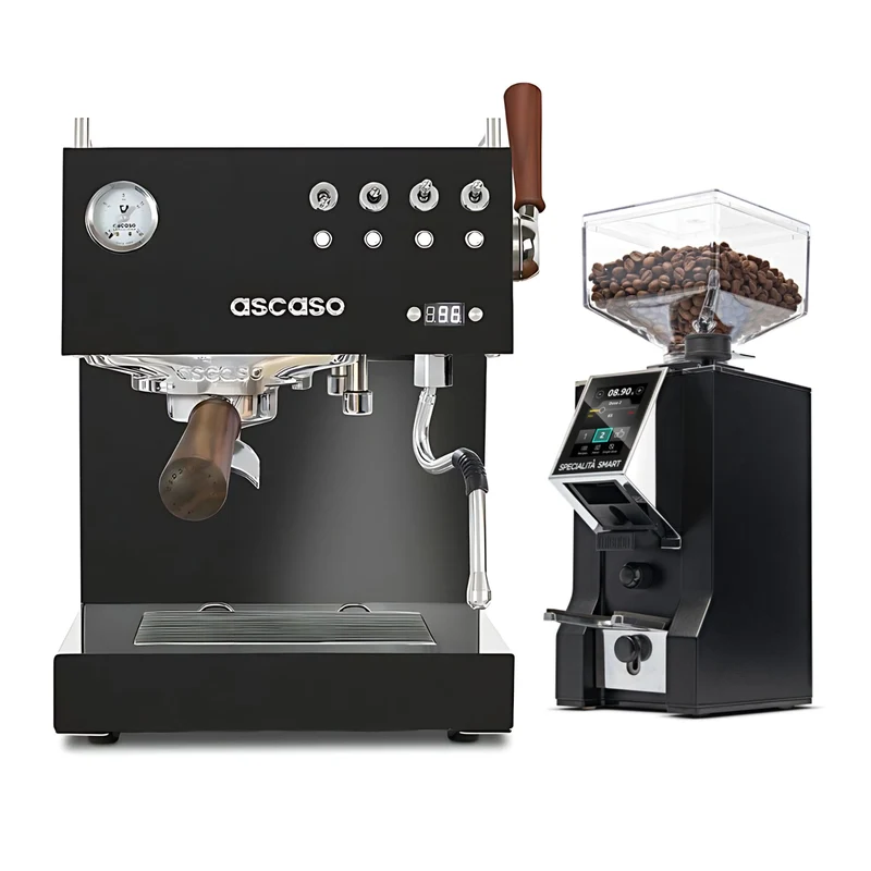 Ascaso Steel DUO Plus schwarz mit Eureka Specialita Smart