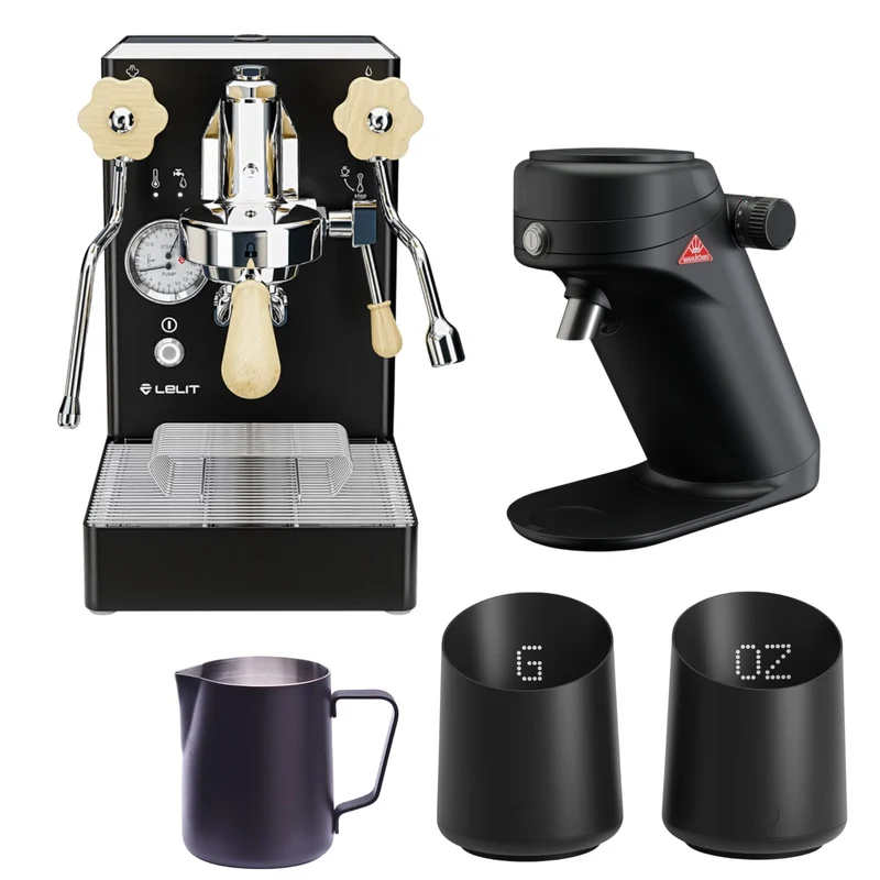 Lelit Mara X V2 Schwarz Barista Bundle mit Mühle & Zubehör