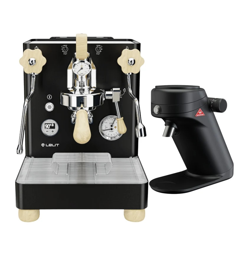 Lelit Bianca V3 Schwarz Bundle mit Mahlkönig X64 Single Dose