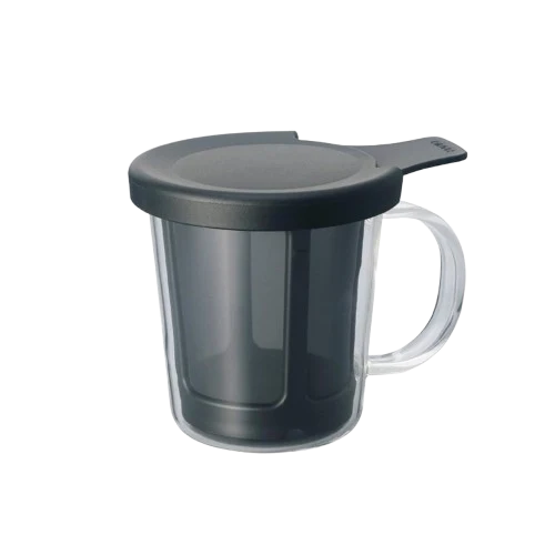 Glastasse mit Kaffeefilter