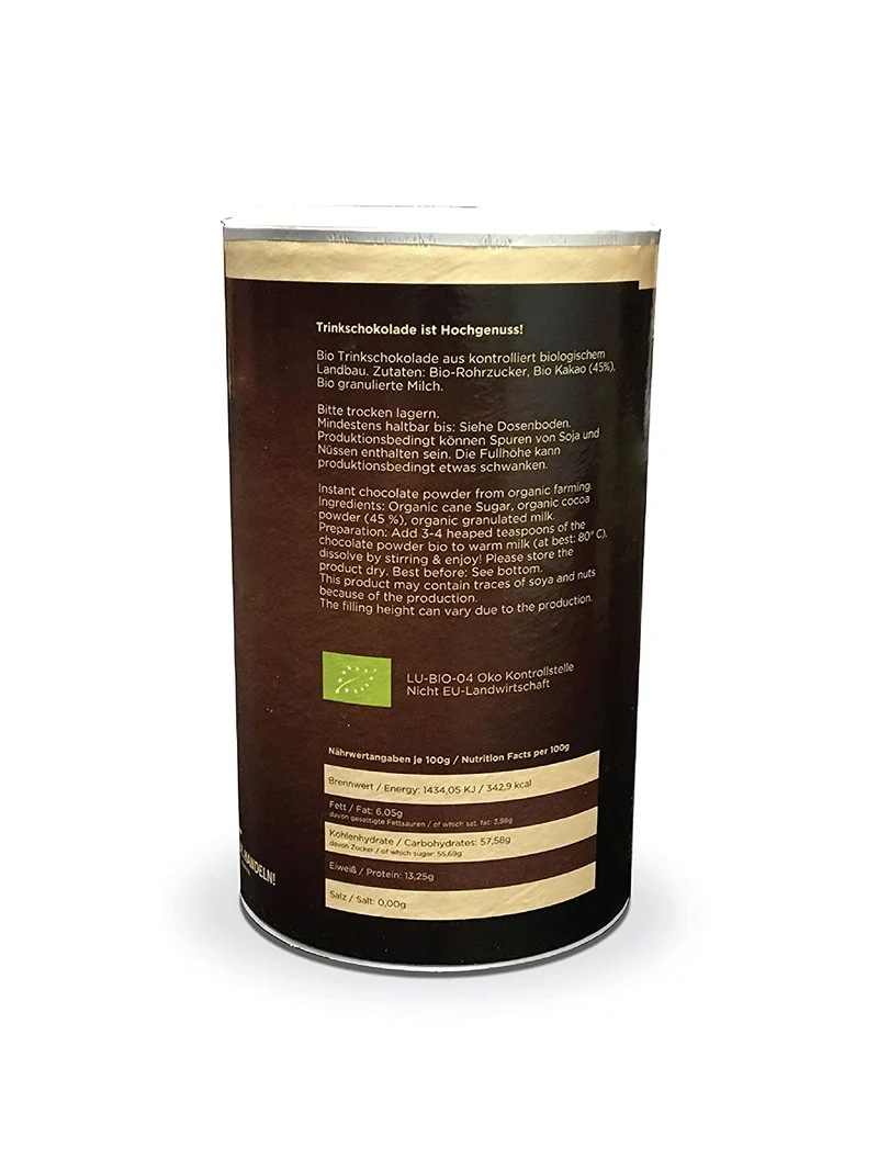 Plaisir dunkle Trinkschokolade Bio