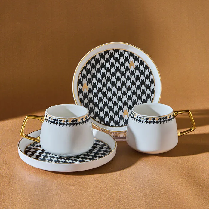 Karaca Kazayağı 2-teiliges Kaffeetassenset für 2 Personen, 100 ml