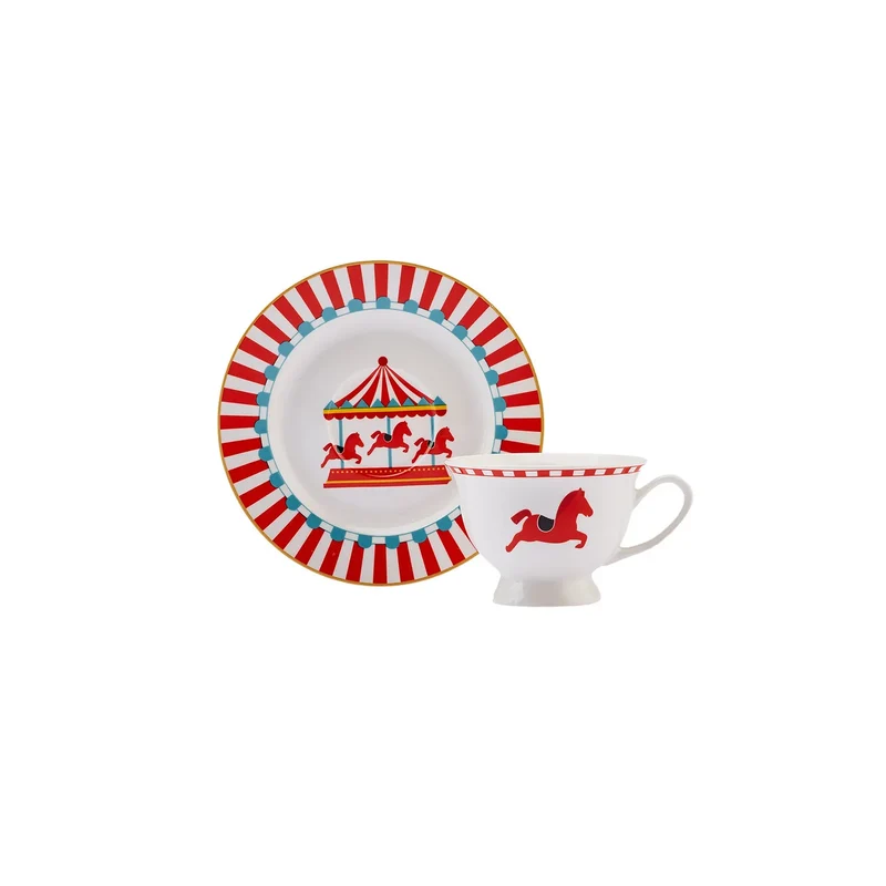 Karaca Circus Kaffeetasse Set für 2 Personen 90 ml