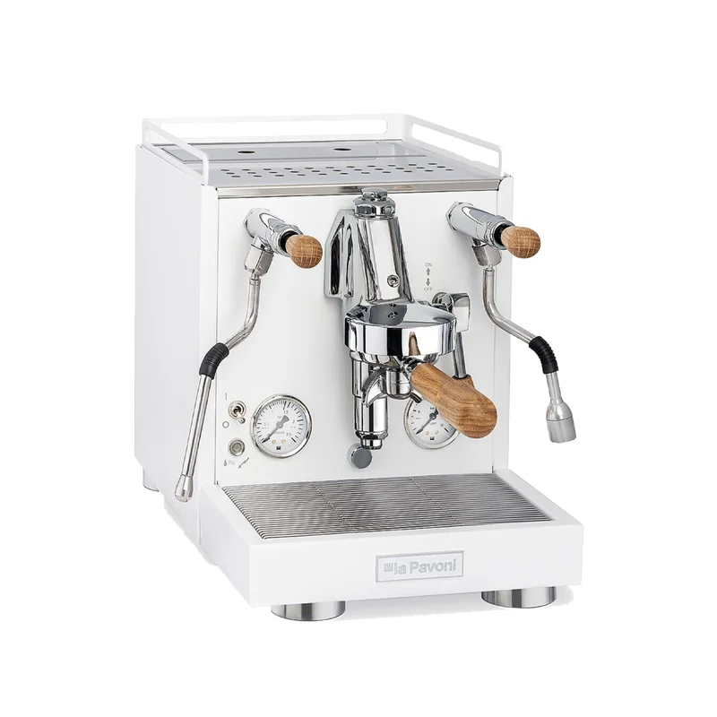 La Pavoni New Cellini Evolution Weiß mit Holz