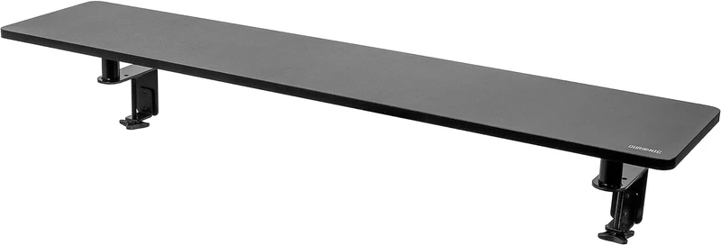 Duronic DMR01 Monitorständer | Ständer mit 117 x 25 cm Fläche | Bis 15kg | Monitorregal zum Festklemmen an Tischkante | Ergonomischer Bildschirmständer Schreibtisch | Bildschirm, Monitor und Laptop