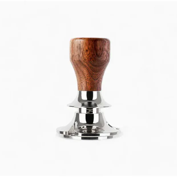 Kalibrierter & Selbstnivellierender Kaffeetamper 58 mm (Walnuss- oder Alugriff) – Perfektion für jeden Espresso-Shot