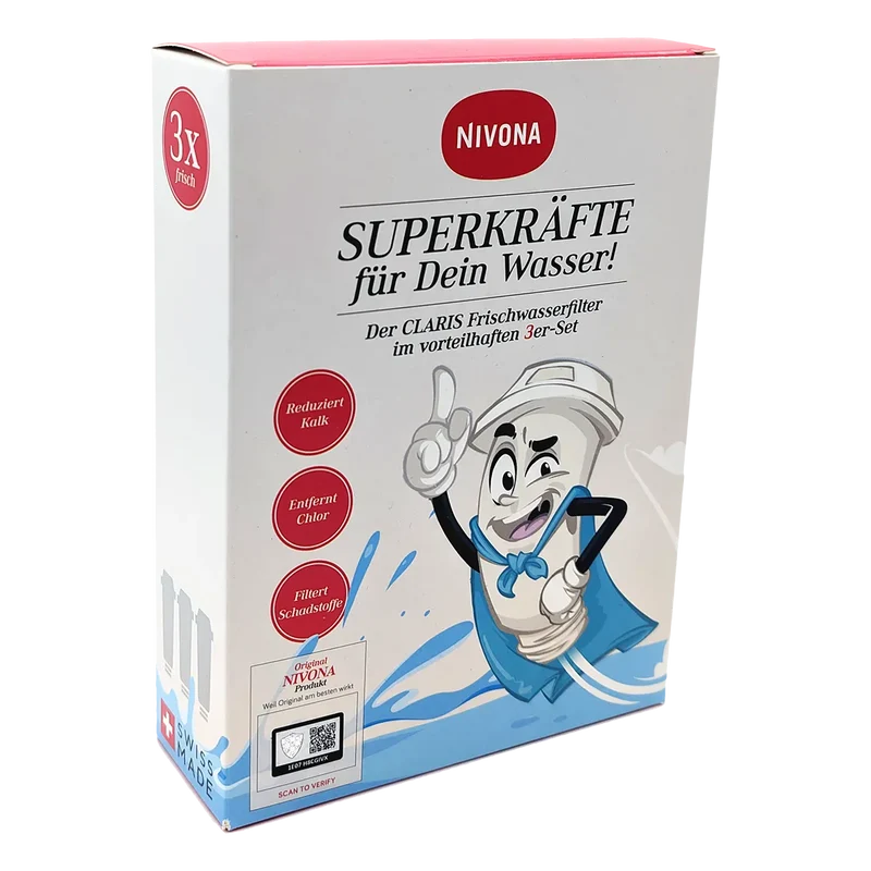 3er-Set Nivona CLARIS Frischwasserfilter – Superkräfte für dein Kaffeewasser