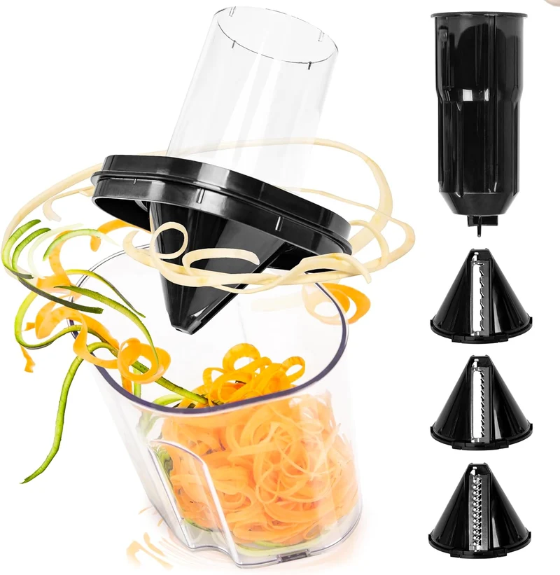 Duronic HBS35 Zubehör für elektrischen Stabmixer, Aufsatz für Pürierstab HB35B oder HB35C von Duronic, Spiralizer-Befestigung mit 3 Kegeln, Nur Zubehör für Zauberstab, Nicht einzeln verwendbar
