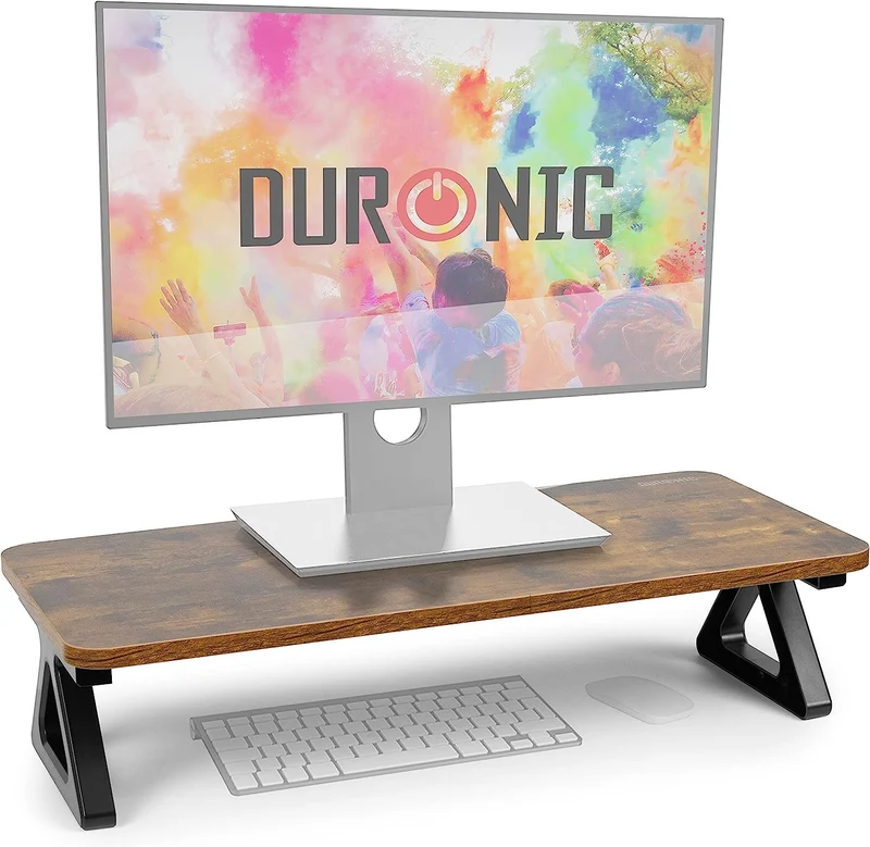 Duronic DM06-1 AO Monitorständer | 62 x 30 cm Fläche | Bis 10kg | 15cm Höhe | Ergonomischer Bildschirmständer Schreibtisch | Schreibtischaufsatz Monitor und Laptop | Bildschirmerhöhung LCD LED OLED TV