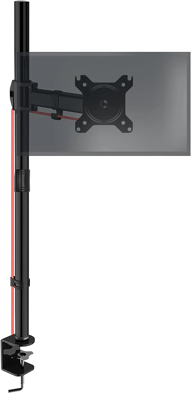 Duronic DMT251X2 Monitorarm | Monitor Halterung Bildschirme bis 27" Zoll | LCD LED Display Ständer bis 8 kg | Höhenverstellbar | Neigbar -90° bis +85° | Drehbar 360° | Monitorhalterung Arm VESA