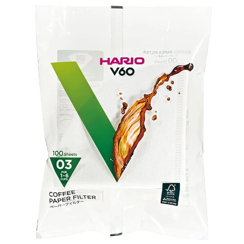 Hario V60 Papierfilter Größe 03 – Perfekter Kaffeegenuss im großen Format
