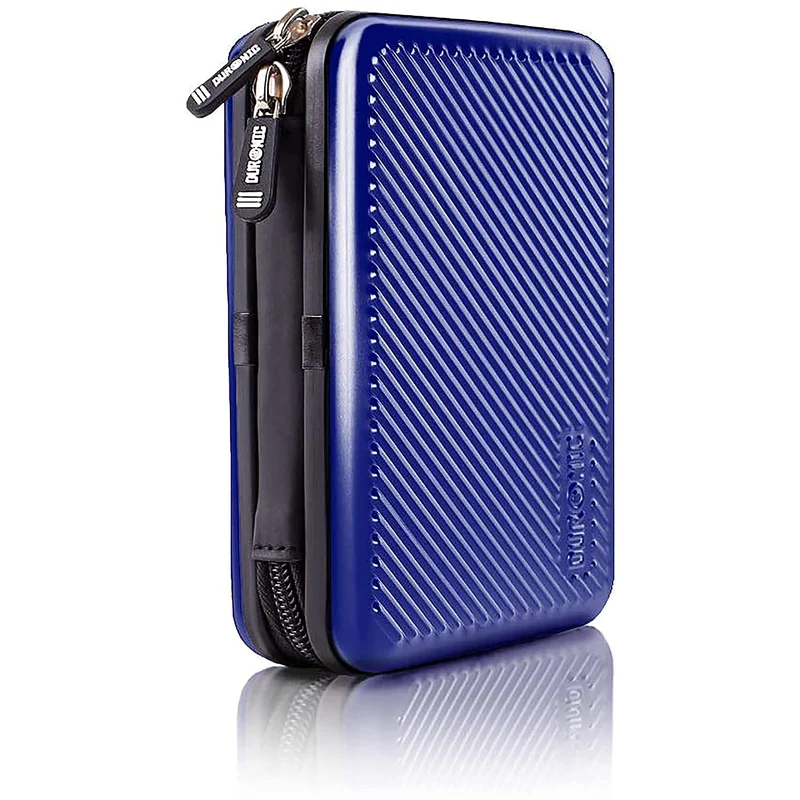 Duronic HDC3 BE Externe Festplatten Schutzhülle Blau | Stoßsichere Festplattentasche | 2,5" SSD Cover | Aluminium Tasche | Hülle für Western Digital, Toshiba, Hitachi, Seagate, Samsung und mehr