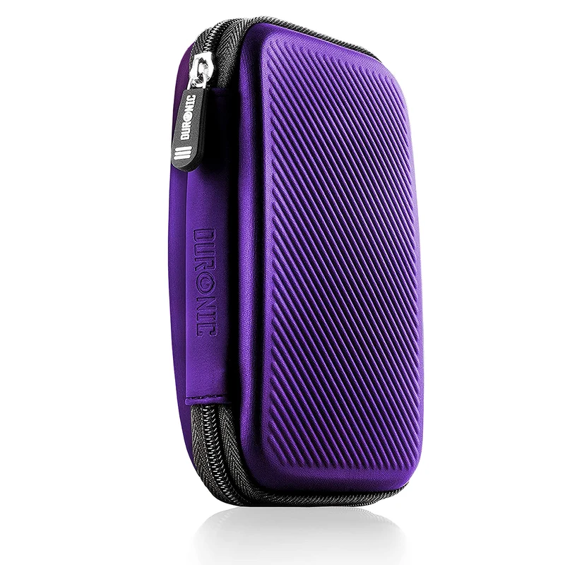 Duronic HDC2 VT Externe Festplatten Schutzhülle Lila | Stoßsichere Festplattentasche | 2,5" SSD Cover | Hardshell Tasche | Hülle für Western Digital, Toshiba, Hitachi, Seagate, Samsung und mehr