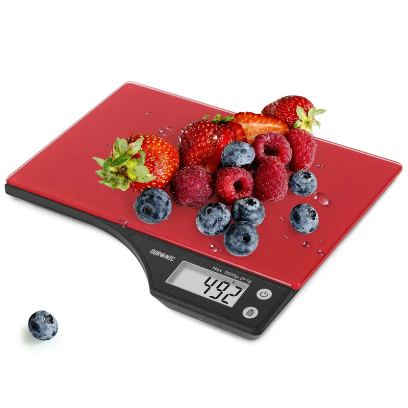 Duronic KS350 Küchenwaage | 5 kg Digitalwaage | 1 g grammgenau Präzision-Feinwaage | Haushaltswaage mit Tara-Funktion | Digitale Waage mit Hold-Funktion | Lebensmittelwaage zum Backen und Kochen