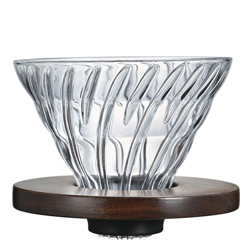 Hario Glass Coffee Dripper V60 02 – Walnut Wood