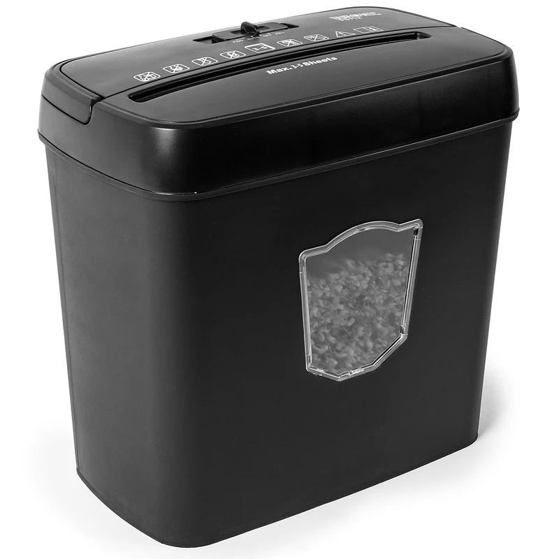 Duronic PS712 Aktenvernichter | 5 Blatt Partikelschnitt P4 | 12 Liter Papierkorb | Kreuzschnitt Schredder für mehr Datenschutz | Zerkleinerer für Home Office Büro | Reisswolf mit Start-Stopp-Automatik