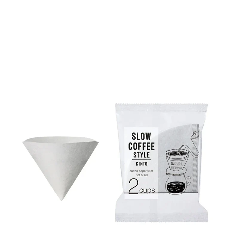 Kinto Baumwoll-Filterpapier für 2 Tassen - 60 Stück