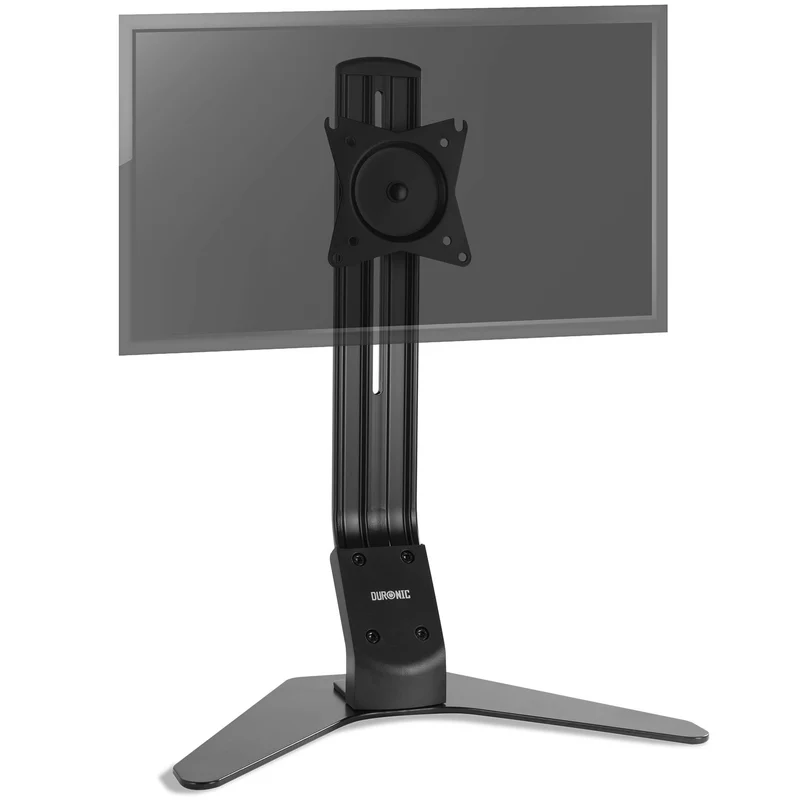 Duronic DM12D1 Monitorfuß | Standfuß für 17-27 Zoll Bildschirm | Höhenverstellbar | 8kg Belastbarkeit | VESA 75/100 | Neigungswinkel (-)15° | Drehbar um 360° | Monitorständer aus Stahl | Pivot
