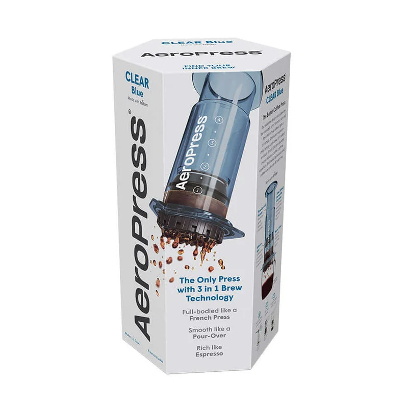 AeroPress® Coffee Maker Clear Blue