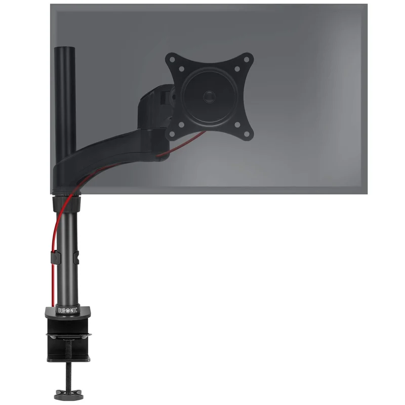 Duronic DM451X2 Monitorarm | Monitor Halterung Bildschirme bis 27" Zoll | LCD LED Display Ständer bis 13 kg | Höhenverstellbar | Neigbar -90° bis +45° | Drehbar 360° | Monitorhalterung 2fach VESA Arm