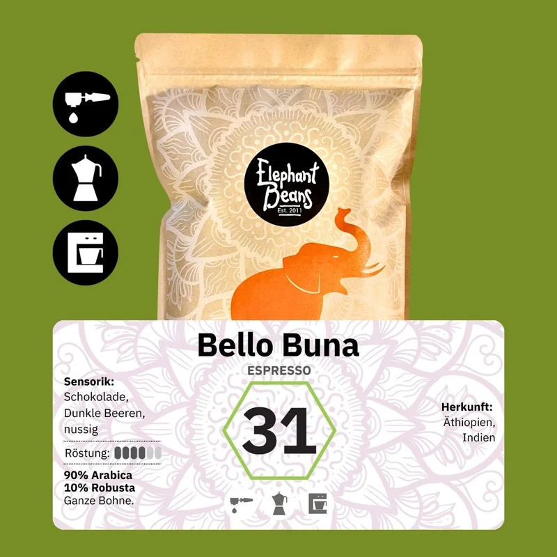 Bello Buna, Bio-Espresso Röstkaffee