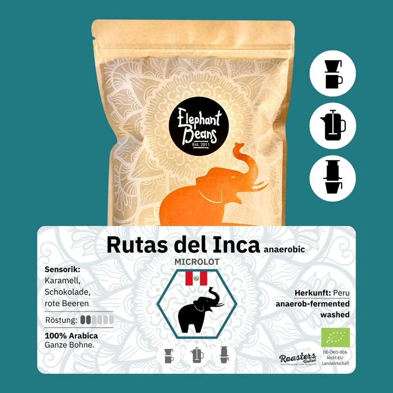 Anaerobic Rutas del Inca (Peru), Röstkaffee