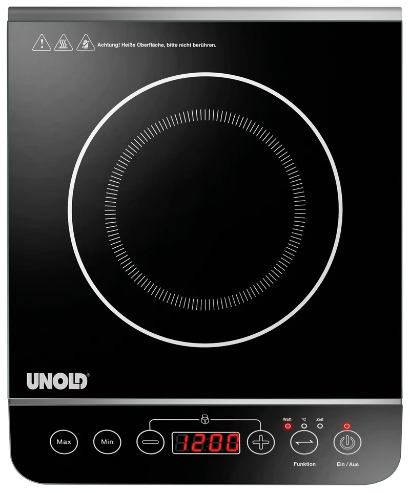 Unold Einzel-Induktionskochplatte - Schwarz/Edelstahl 581051 (B-Ware)