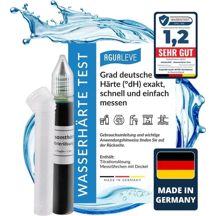 AGUALEVE Wasserhärte Test - Grad deutscher Härte