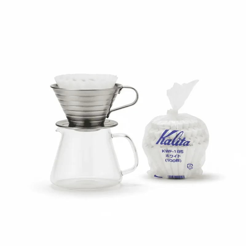 Dripper aus rostfreiem Stahl Pour-Over-Set für 2-4 Tassen