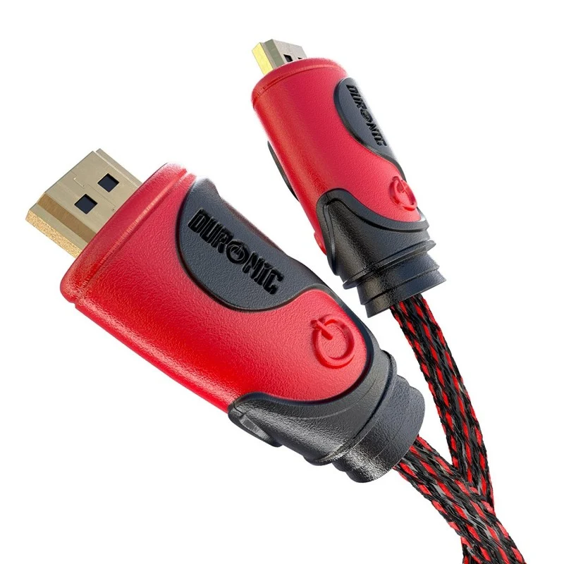 Duronic HDC03 HDMI-Kabel 1,5m | 24k Goldkontakte | High-Speed HDMI V2.0 für Ultra-HD 2160p 4K Auflösung, 3D und Ethernet | Für PS5 und VR
