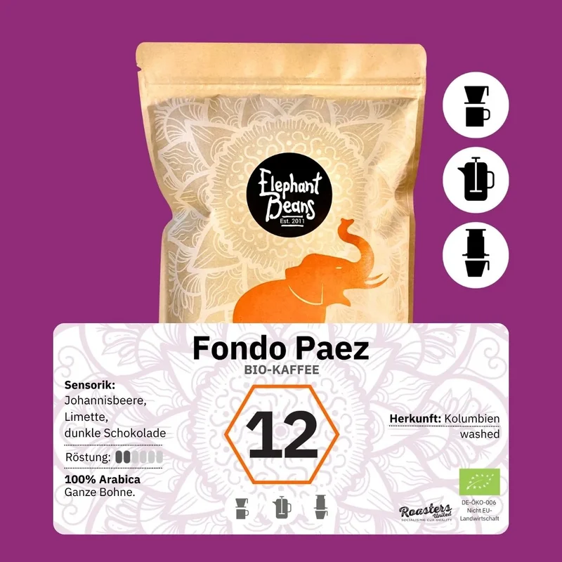 Fondo Paez, Bio-Kaffee (Kolumbien) Röstkaffee