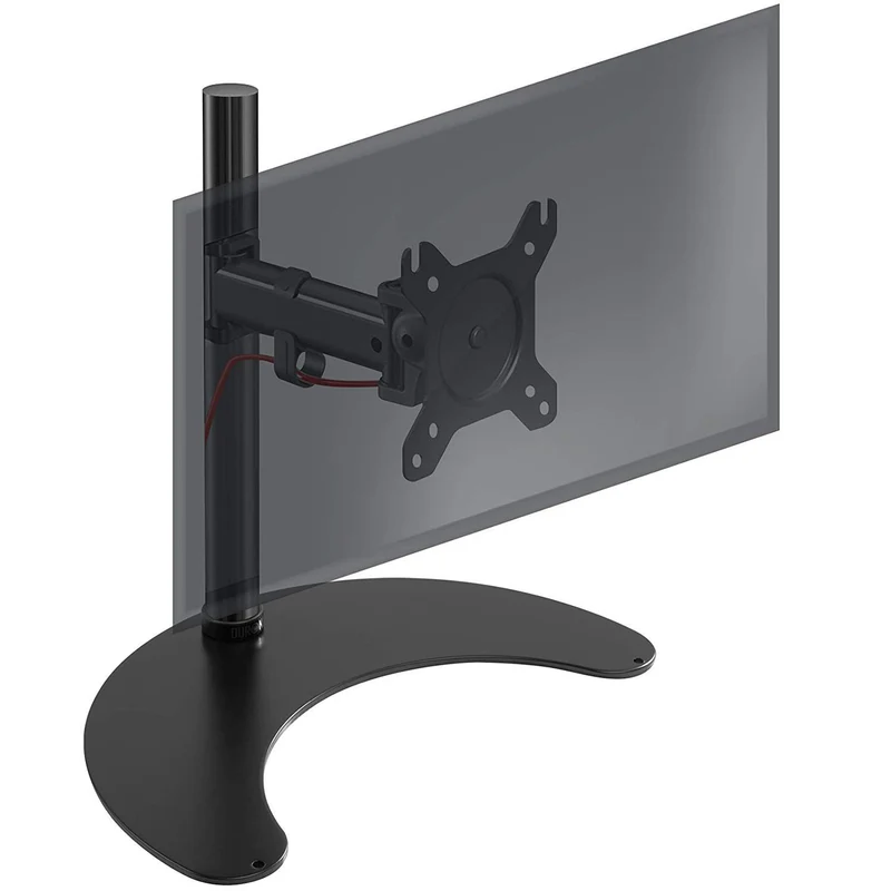 Duronic DM25D1 Monitor-Halterung 1 Monitor für 13-27 Zoll Flach & Curved Bildschirm-Halterung 8kg, Monitor Tischhalterung Höhenverstellbar Neigbar Schwenkbar Drehbar, Vesa halterung, Monitor-Arm