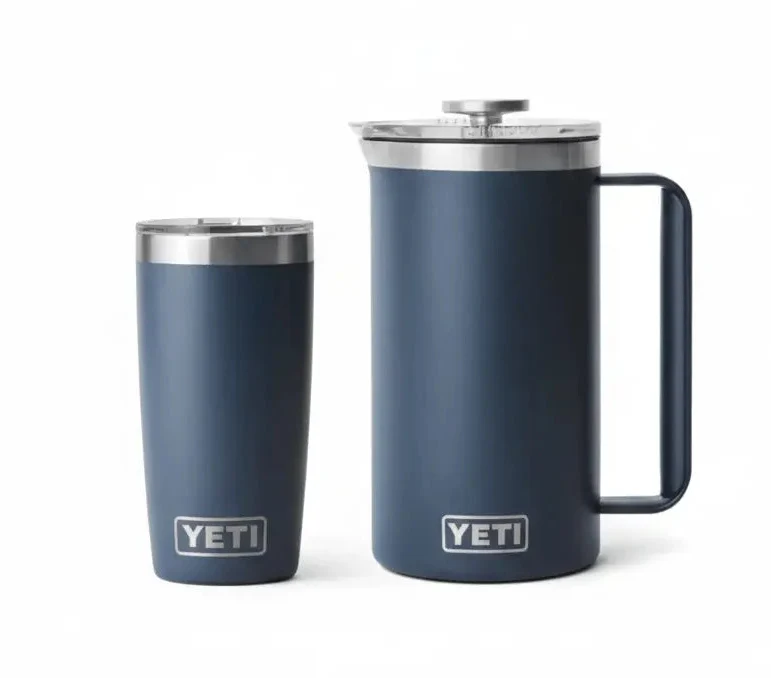 YETI Komplett French Press & Becher Set - Dunkelblau