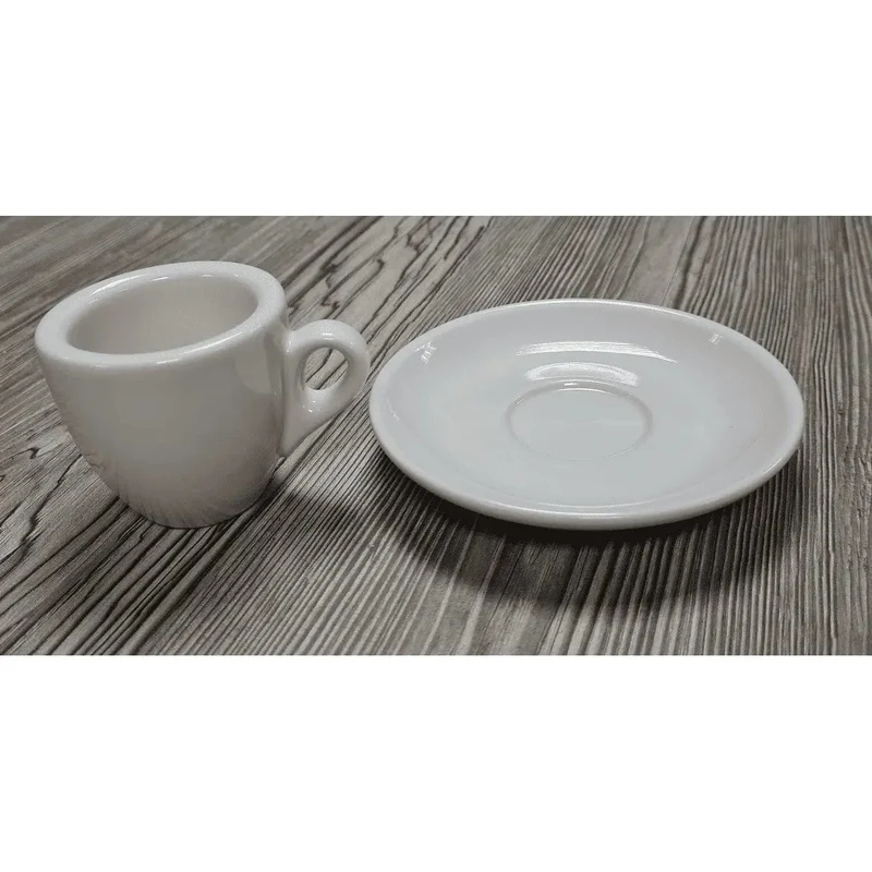 Espresso Tasse und Untertasse Weiß Serie Palermo von Nuova Point 56 ml
