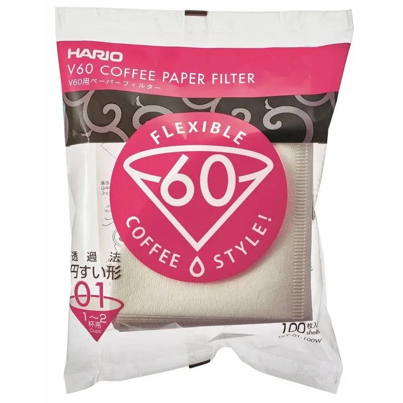 Hario Papierfilter für V60 01 Handfilter - 100 Stück