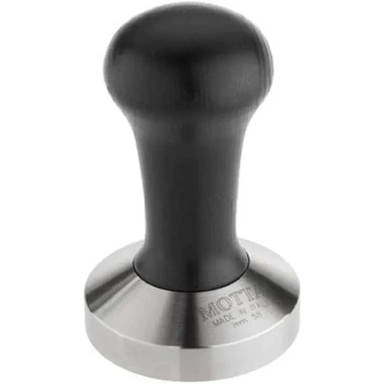 Motta Tamper Edelstahl - Holz - Schwarz 58 mm